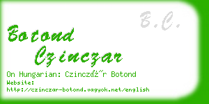 botond czinczar business card